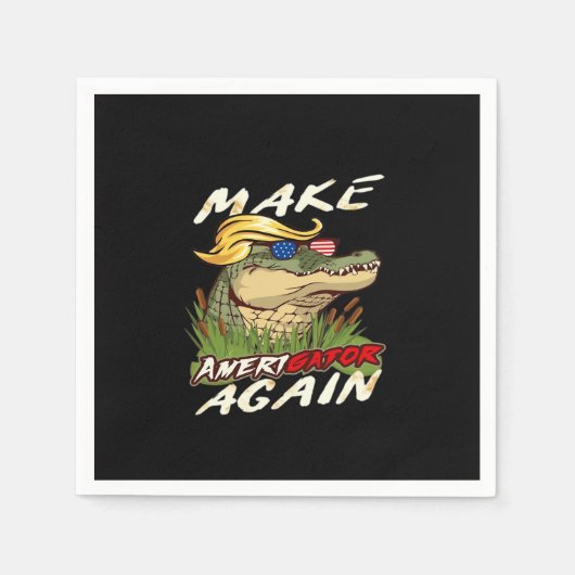 Serviette En Papier Drôle Rendre Amerigator Donald Parody Américain (Devant)