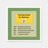 Serviette En Papier Drôle retraite (Devant)