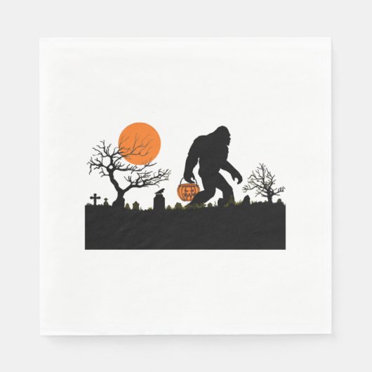 Serviette En Papier Drôle Sasquatch Bigfoot Halloween T-shirt costume (Devant)