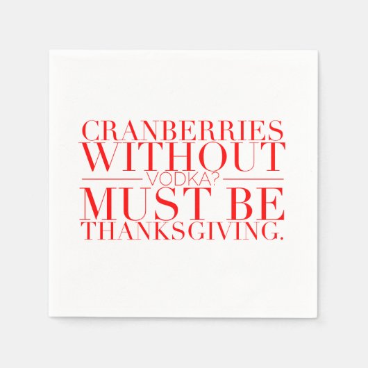 Serviette En Papier Drôle serviettes Thanksgiving (Devant)