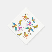 Serviette En Papier Drôle singes Napkin (Coin)