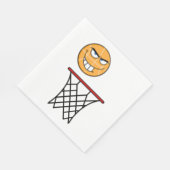 Serviette En Papier Drôle souriant Basketball visage Dunking (Coin)