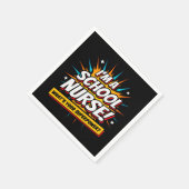 Serviette En Papier Drôle Superpower School Infirmière Appréciation (Coin)