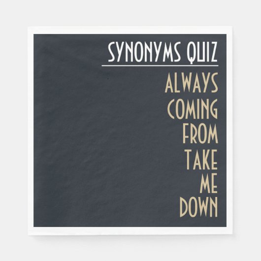 Serviette En Papier Drôle Synonyme Rickroll Party (Devant)