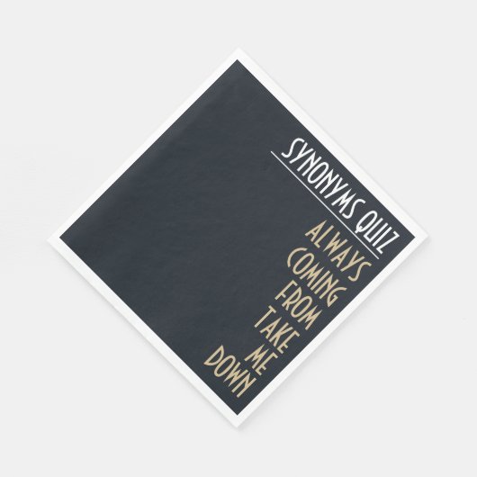 Serviette En Papier Drôle Synonyme Rickroll Party (Coin)