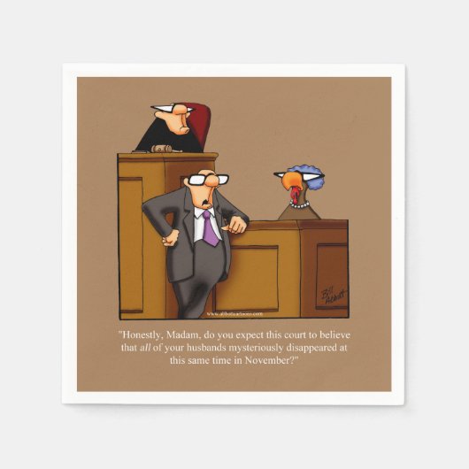 Serviette En Papier Drôle Thanksgiving Humour Cocktail Napkins (Devant)
