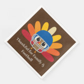 Serviette En Papier Drôle Thanksgiving soirée de dinde de football (Coin)