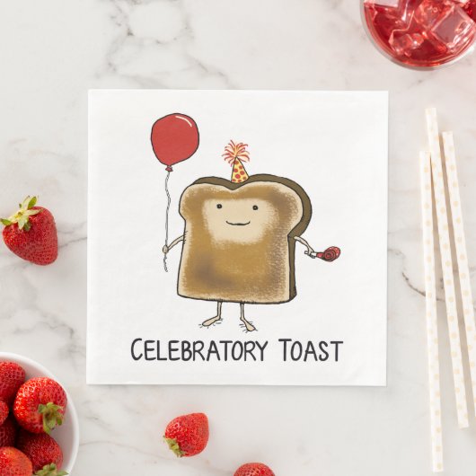 Serviette En Papier Drôle Toast festif (En situation)