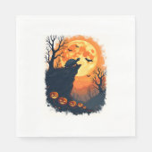 Serviette En Papier Drôle Tortoise Halloween Silhouette Tortois Éffray (Devant)