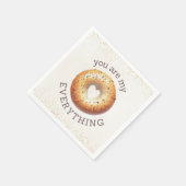 Serviette En Papier Drôle Tout Bagel 'Tu es Mon Tout' (Coin)