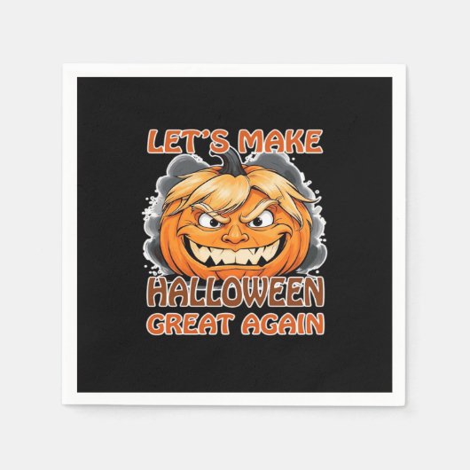 Serviette En Papier Drôle Trumpkin - Rendons Halloween grand à nouveau (Devant)