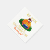 Serviette En Papier Drôle Turquie réalise que c'est Thanksgiving ! (Coin)