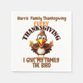 Serviette En Papier Drôle Turquie Thanksgiving Friendsgiving (Devant)