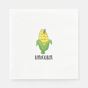 Serviette En Papier Drôle Uni Maïs Licorne Amateurs De Maïs Agriculteu