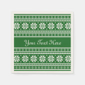 Serviette En Papier Drôle vert Vilain Noël Sweater serviettes de fête (Devant)