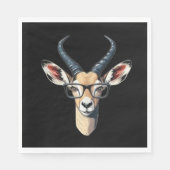 Serviette En Papier Drôle visage gazelle pour les amateurs de safari e (Devant)