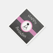 Serviette En Papier Drôle whimsical noir chat chalkboard anniversaire (Coin)