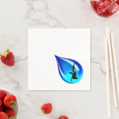 Serviette En Papier Drop d'eau et Orca (En situation)