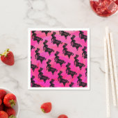 Serviette En Papier Drum Boogie Nights New York Hot Pink (En situation)