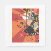 Serviette En Papier Drum Set Music (Devant)