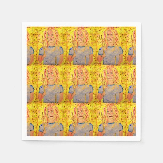 Serviette En Papier drumer filles rock Art (Devant)