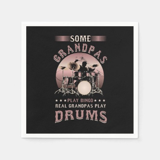 Serviette En Papier Drummers Amateurs de musique Drumming Musiciens Re (Devant)