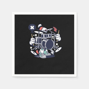 Serviette En Papier Drumsets Drummers Musique Amateurs Musiciens Drums