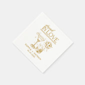 Serviette En Papier Drunin In Love Personnalisé Beach Cocktail Mariage (Coin)