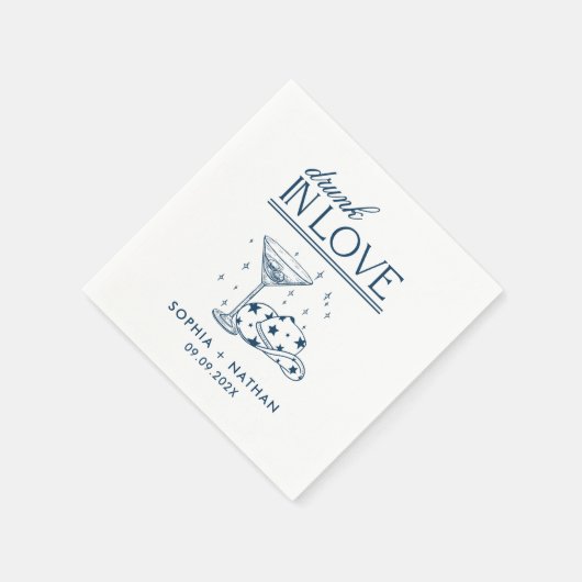 Serviette En Papier Drunk In Love Personnalisé Cowgirl Mariage (Coin)