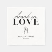 Serviette En Papier Drunk in Love Wedding Bridal Shower (Devant)