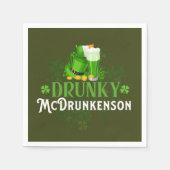 Serviette En Papier Drunky McDrunkerson St. Patrick's Day (Devant)