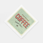 Serviette En Papier Du Café Fraîchement Brassé Y Est Servi (Coin)