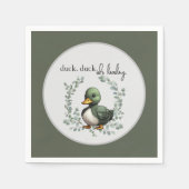 Serviette En Papier Duck Duck Oh Baby canard thème baby shower (Devant)