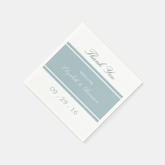 Serviette En Papier Duck Egg Bleu Mariage moderne (Coin)