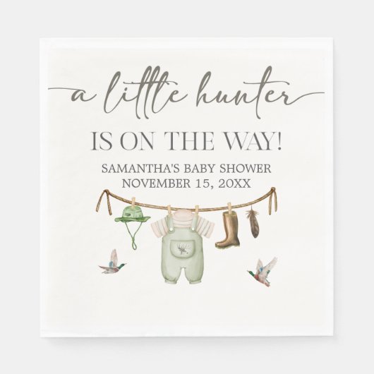 Serviette En Papier Duck Hunting Baby Shower (Devant)