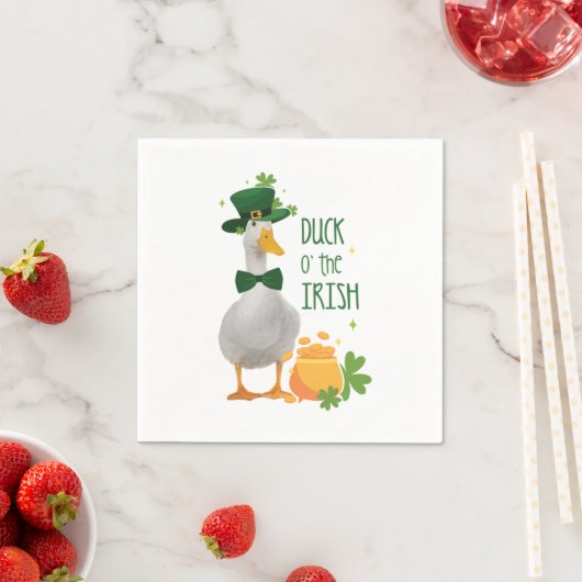 Serviette En Papier Duck o' the Irish St. Patricks Day (En situation)
