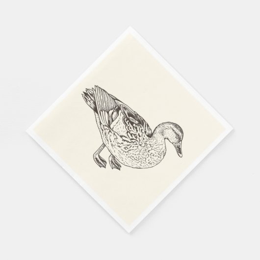 Serviette En Papier Duck Sketch (Coin)