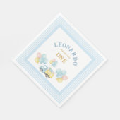 Serviette En Papier Dump Truck First Birthday Boy (Coin)