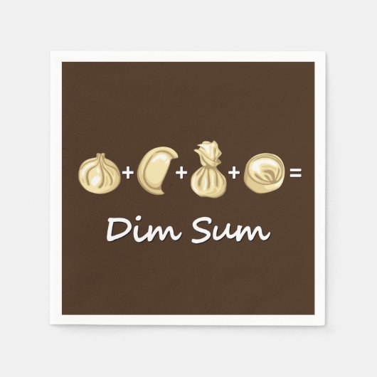 Serviette En Papier Dumpling + Dumpling + Dumpling Equals Dim Sum (Devant)