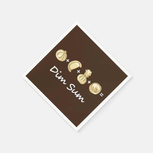 Serviette En Papier Dumpling + Dumpling + Dumpling Equals Dim Sum (Coin)