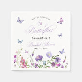 Serviette En Papier Durée de vie des papillons Fleurs sauvages Shower  (Devant)