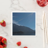 Serviette En Papier Durée totale de la montagne d'éclipse solaire (En situation)
