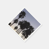 Serviette En Papier Dusk avec palmiers Scène tropicale (Coin)