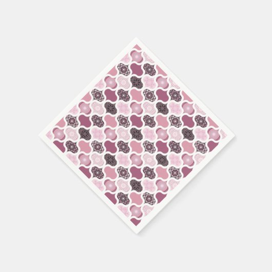 Serviette En Papier Dusky Rose Dot Mandalas Ogee Patchwork Papercraft (Coin)