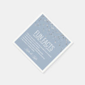 Serviette En Papier DUST BLUE Silver Confetti FAITS AMUSANTS (Coin)