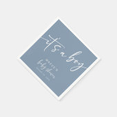 Serviette En Papier Dusty Blue Baby shower papier serviettes moderne g (Coin)