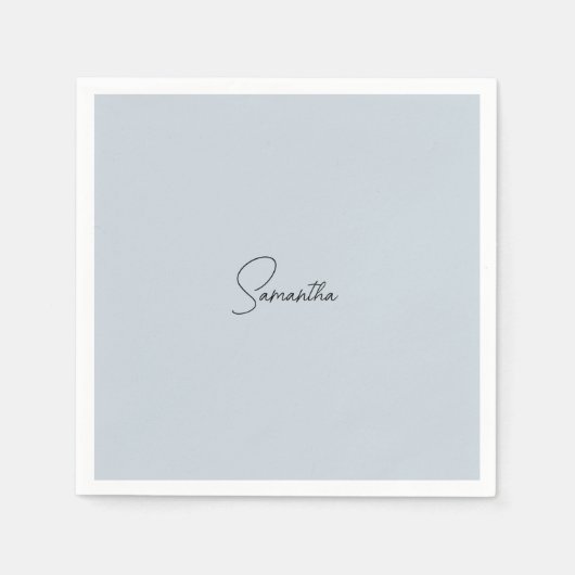 Serviette En Papier Dusty Blue Baby shower personnalisé (Devant)