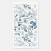 Serviette En Papier Dusty Blue Christmas aquarelle Design feuille (Devant)