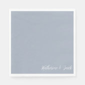 Serviette En Papier Dusty Blue Custom Luncheon Napkins (Devant)