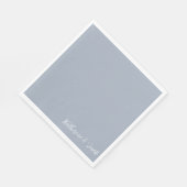 Serviette En Papier Dusty Blue Custom Luncheon Napkins (Coin)